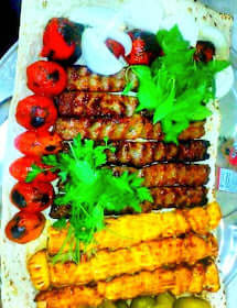 کباب کوبیده گوسفندی کاشان